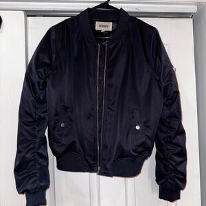 BB Dakota navy nylon bomber jacket/Size Medium